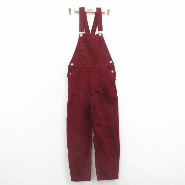 古着 リーバイス Levis オーバーオール レディース コーデュロイ バーガンディ 26jun19