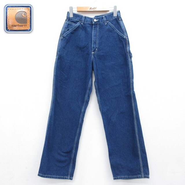 古着 カーハート Carhartt パンツ レディース ペインター コットン ネイビー 26sep18