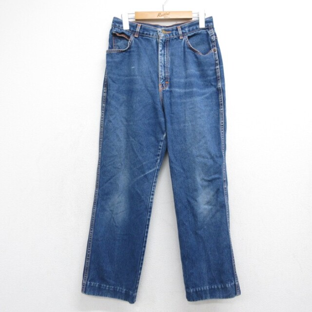 古着 P.S.GIANO タロン パンツ レディース 80年代 80s ジーンズ コットン ネイビー デニム【spe】 26sep24