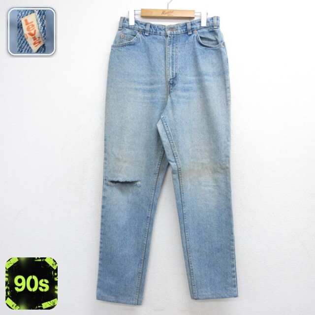 古着 Levi's リーバイス パンツ レディース 90年代 90s ジーンズ コットン ネイビー デニム 26oct05