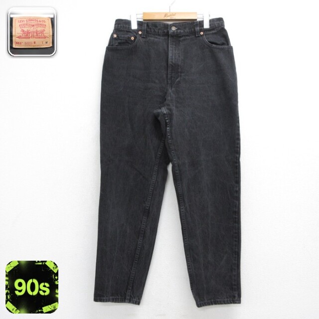 古着 Levi's リーバイス パンツ レディース 90年代 90s ジーンズ 551 リラックスフィット コットン ブラック デニム【spe】 26oct05