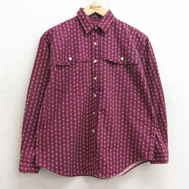 【50%OFF】古着 リー Lee 長袖 シャツ レディース 90年代 90s コットン 紫 パープル 24aug28 中古 ブラウス トップス