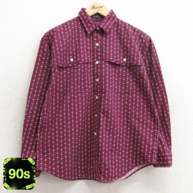 古着 リー Lee 長袖 シャツ レディース 90年代 90s コットン 紫 パープル 24aug28 中古 ブラウス トップス
