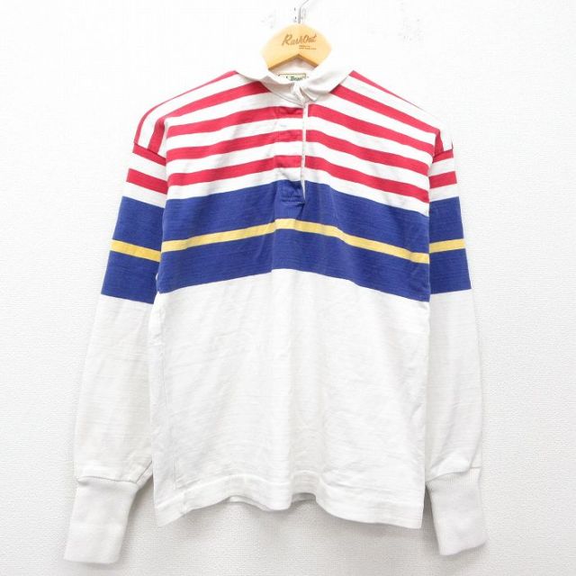 古着 エルエルビーン LLBEAN 長袖 ラガー シャツ レディース 80年代 80s コットン 白他 ホワイト 25mar07 中古 ブラウス トップス