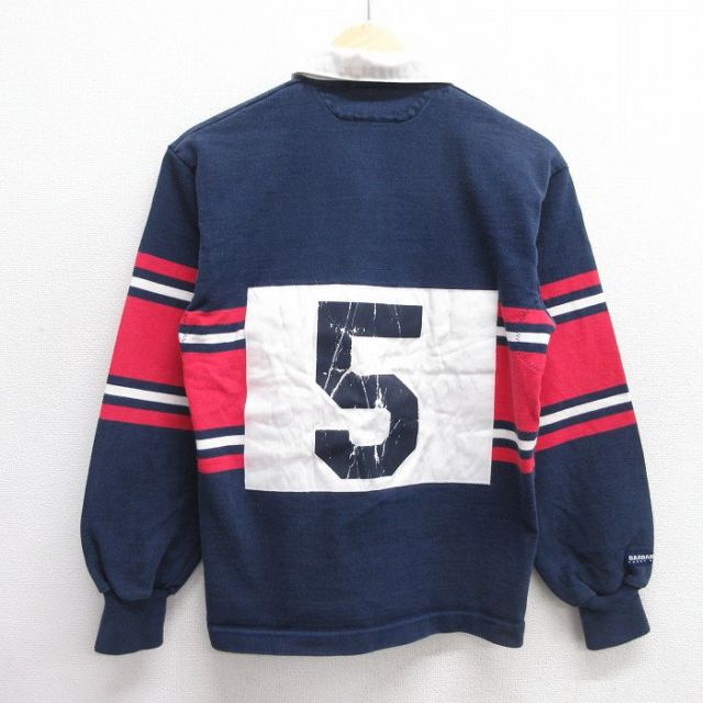 古着 バーバリアン 長袖 ラガー シャツ レディース 90年代 90s コットン カナダ製 紺他 ネイビー 【spe】 25mar27 中古 ブラウス トップス