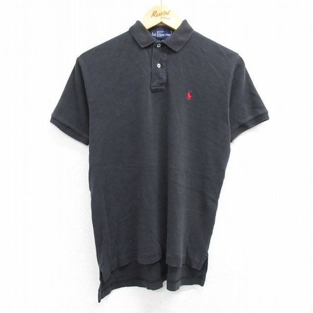 古着 ラルフローレン Ralph Lauren 半袖 ブランド ポロ シャツ レディース 90年代 90s ワンポイントロゴ コットン 黒 ブラック 25may08 中古 ブラウス トップス
