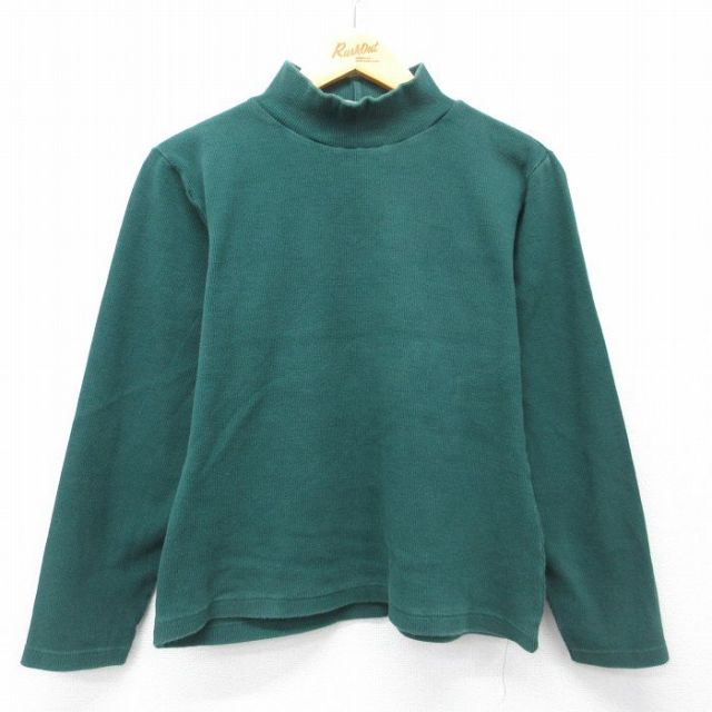 古着 エアロポステール 長袖 ビンテージ Tシャツ レディース 90年代 90s 無地 モックネック ハイネック 緑 26mar28
