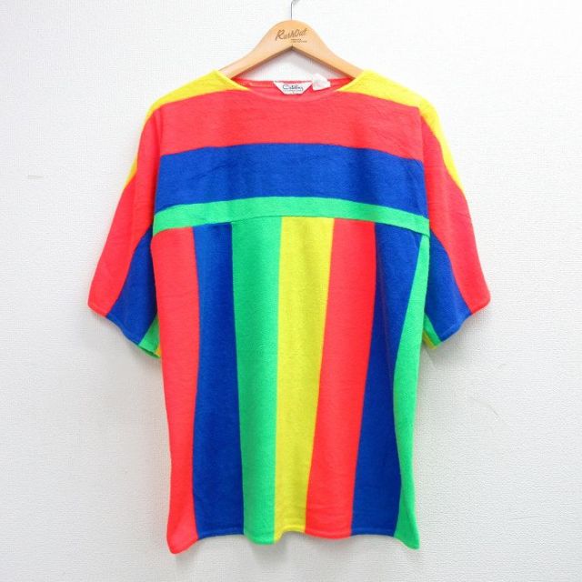 古着 カタリナ 半袖 ビンテージ Tシャツ レディース 80年代 80s パイル地 大きいサイズ 赤他 26may07