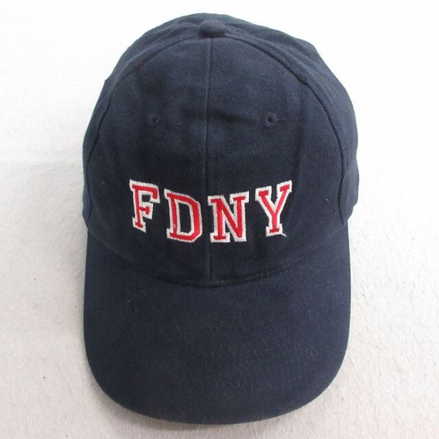 中古 キャップ FDNY 刺繍 紺 ネイビー 25jul01