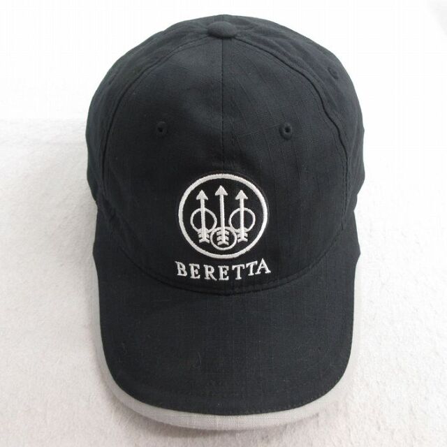 中古 キャップ BERETTA っ雌雄 リップストップ コットン 黒 ブラック 25jul01