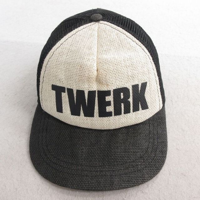 中古 メッシュ キャップ TWERK ツートンカラー 黒 ブラック 25jul03