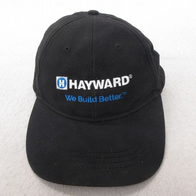 中古 キャップ HAYWARD 刺繍 コットン 黒 ブラック 25jul08
