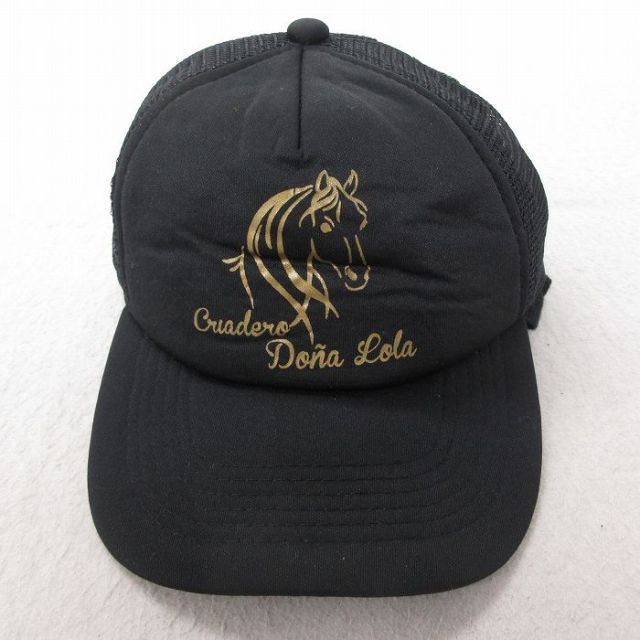 【20%OFF】中古 メッシュ キャップ 馬 黒 ブラック 25jul09