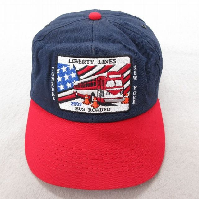 中古 キャップ 00年代 00s バス ツートンカラー 紺 ネイビー 25jul09