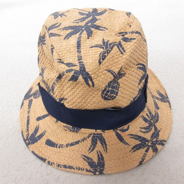 中古 ハット ヤシの木 パイナップル ベージュ カーキ 25jul15