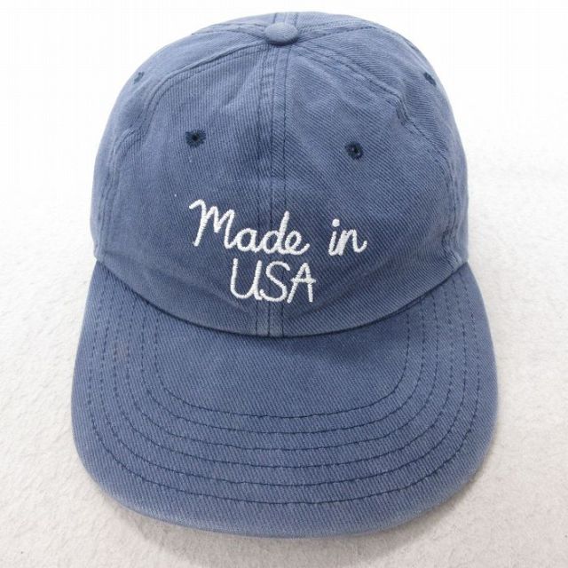中古 キャップ Mode in USA 刺繍 薄紺 ネイビー 25jul16