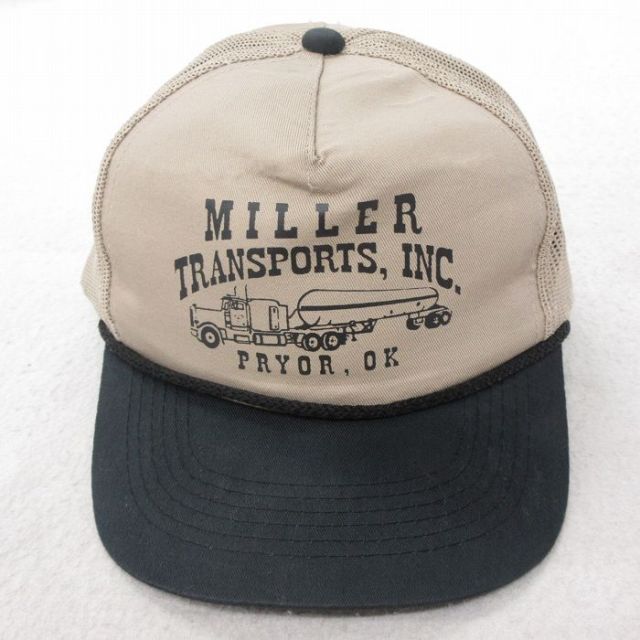 中古 メッシュ キャップ トラック ツートンカラー ベージュ カーキ 25jul22