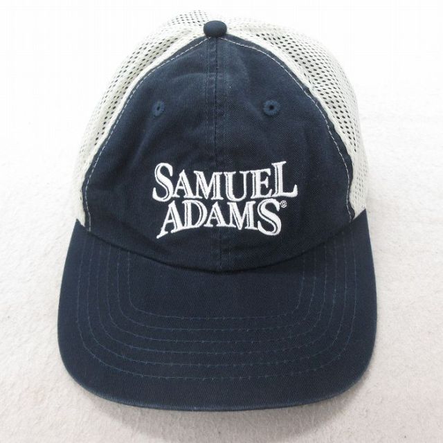 中古 メッシュ キャップ SAMUEL 刺繍 ツートンカラー 紺 ネイビー 25jul22