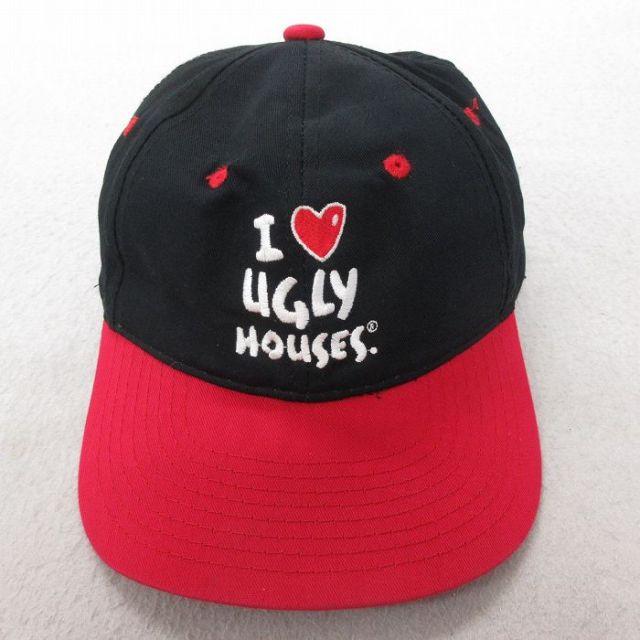 中古 キャップ UGLY 刺繍 ツートンカラー 黒 ブラック 25jul23