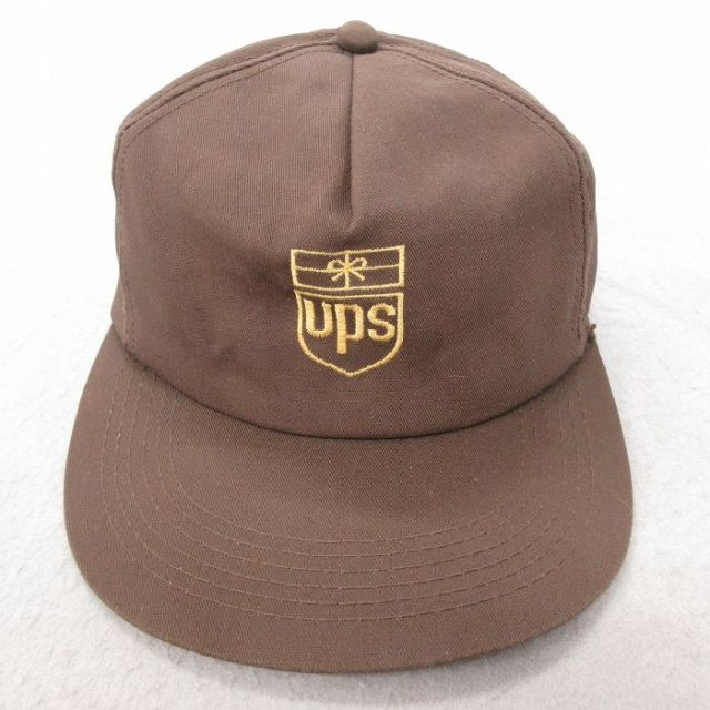 中古 キャップ UPS 刺繍 USA製 こげ茶 ブラウン 25jul23