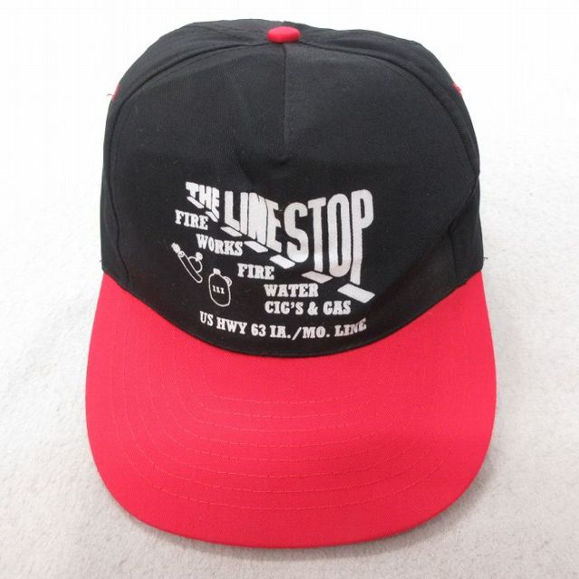 中古 キャップ LINE ツートンカラー 黒 ブラック 25jul23