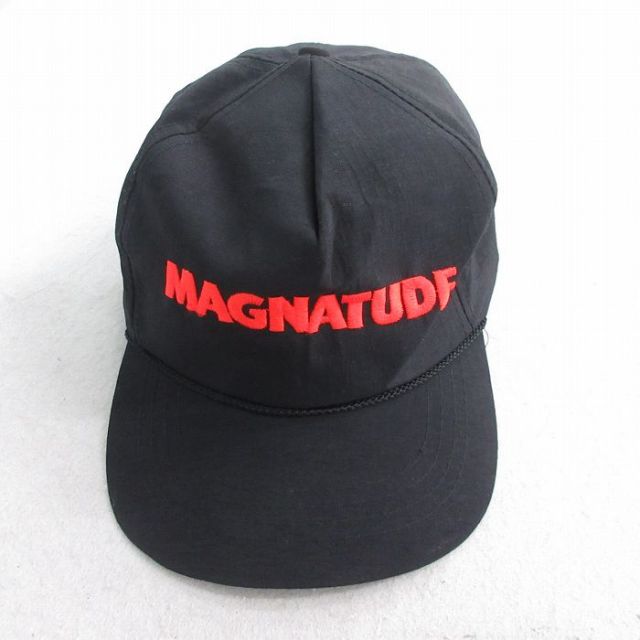 【20%OFF】中古 キャップ 90年代 90s MAGNATUDE 刺繍 黒 ブラック 25jul28