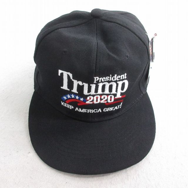 中古 キャップ トランプ大統領 刺繍 デッドストック 黒 ブラック 25jul28