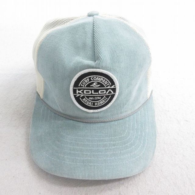 中古 メッシュ キャップ KOLOA コーデュロイ ツートンカラー 薄紺他 ネイビー 25jul28