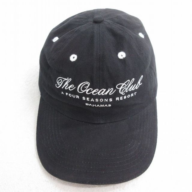 中古 キャップ The Ocean Club 刺繍 コットン 黒 ブラック 25jul28