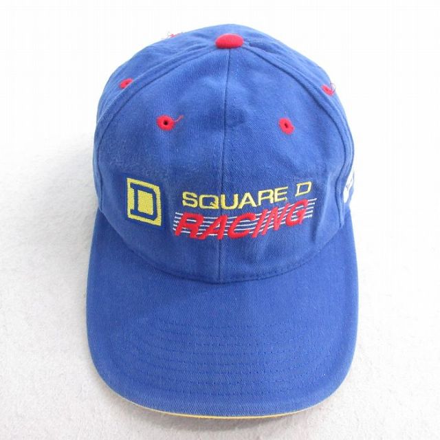 中古 キャップ NASCAR レーシング 刺繍 青他 ブルー 25jul28