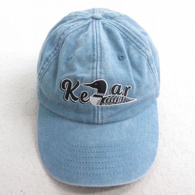 【20%OFF】中古 キャップ Kezer 鳥 刺繍 コットン 薄紺 ネイビー 25jul29