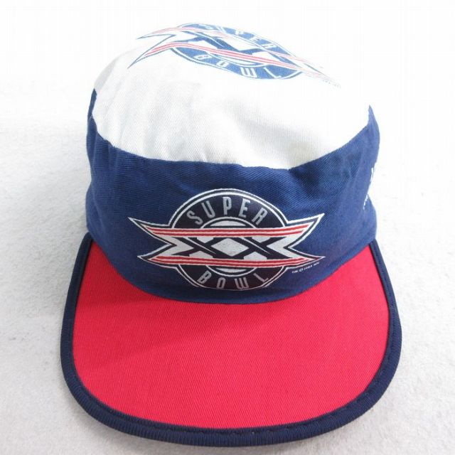 【50%OFF】中古 キャップ 80年代 80s NFL スーパーボウル マルチカラー コットン 白他 ホワイト アメフト 25jul31