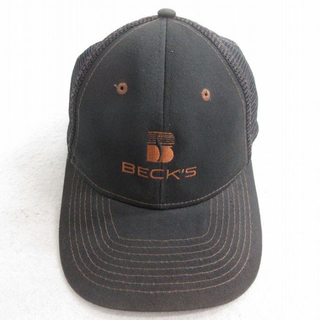 中古 メッシュ キャップ BECKS 黒 ブラック 25aug01