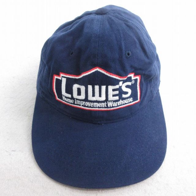 中古 キャップ LOWES 刺繍 コットン 紺 ネイビー 25aug02