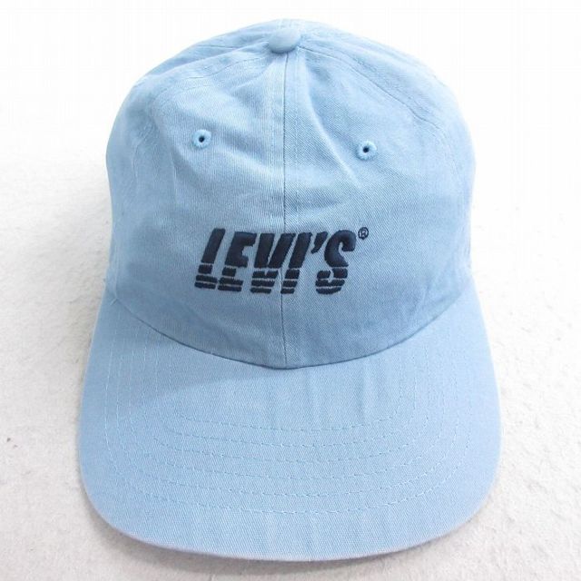中古 キャップ リーバイス Levis 刺繍 コットン 薄紺 ネイビー 25aug02