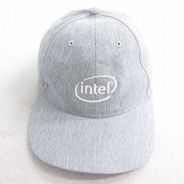 中古 キャップ インテル intel 刺繍 グレー 25aug02