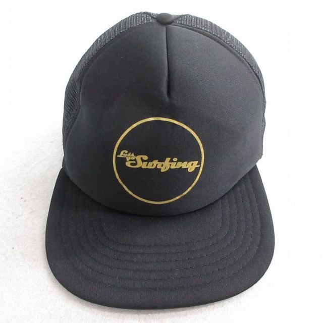 中古 メッシュ キャップ Surfing 黒 ブラック 25aug04