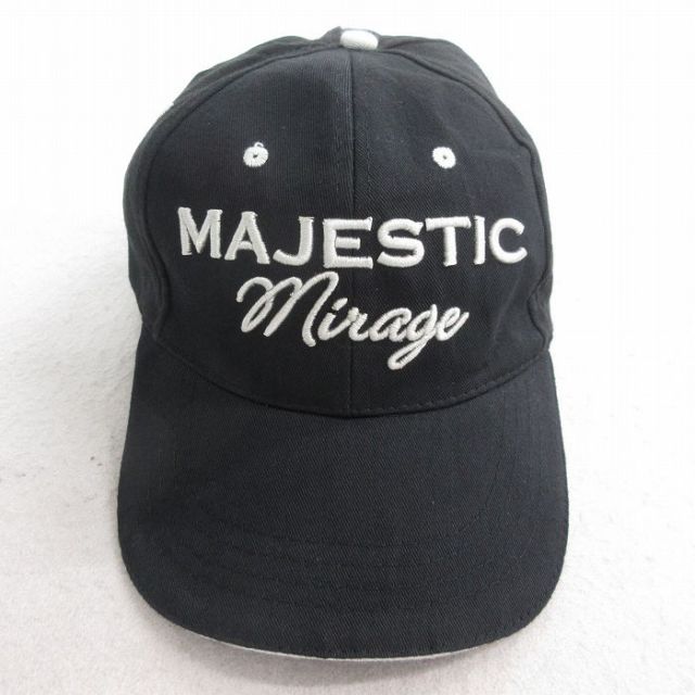 【50%OFF】中古 キャップ MAJESTIC 刺繍 黒 ブラック 25aug04