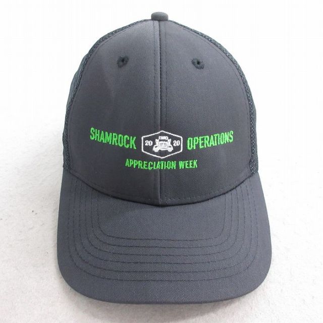 【50%OFF】中古 メッシュ キャップ SHAMROCK 濃グレー 25aug04