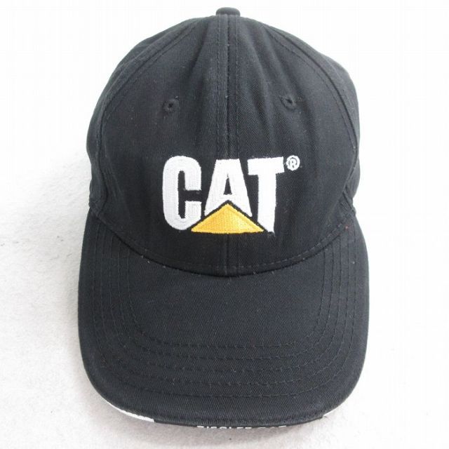 【20%OFF】中古 キャップ CAT 刺繍 コットン 黒 ブラック 25aug05