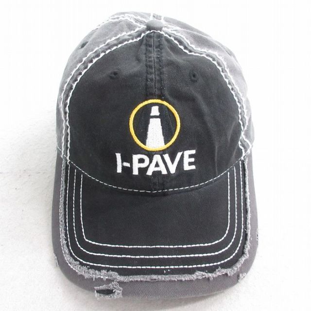 中古 OOTO キャップ I-PAVE 刺繍 ツートンカラー コットン 黒他 ブラック 25aug07
