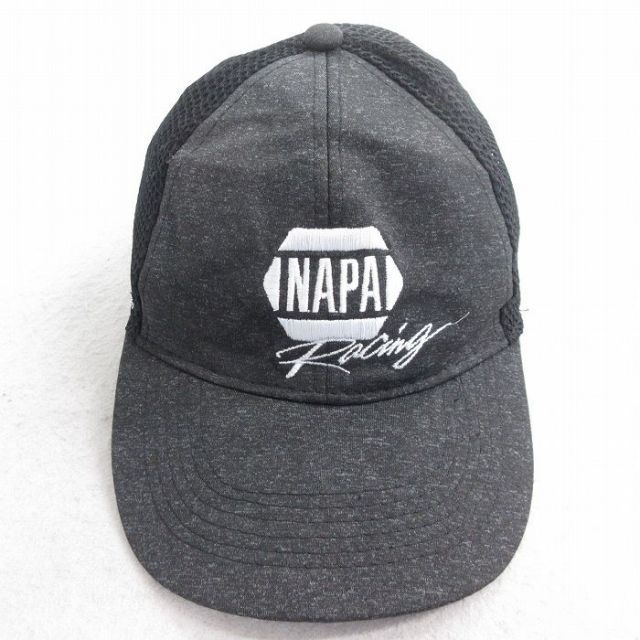 【50%OFF】中古 メッシュ キャップ NAPA レーシング 刺繍 黒 ブラック 霜降り 25aug08