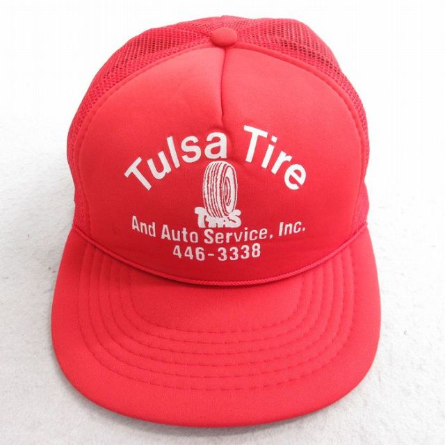中古 メッシュ キャップ Tulsa タイヤ 赤 レッド 25aug08