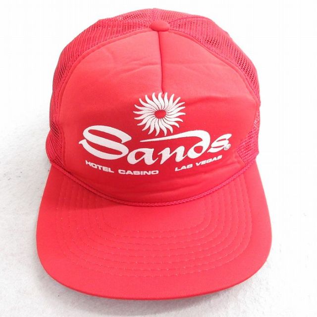 中古 メッシュ キャップ 90年代 90s Sands 赤 レッド 25aug09