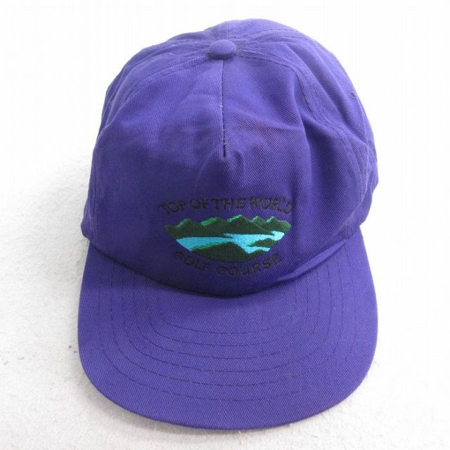 【20%OFF】中古 キャップ 90年代 90s GOLF COURSE 刺繍 紫 パープル 25aug12