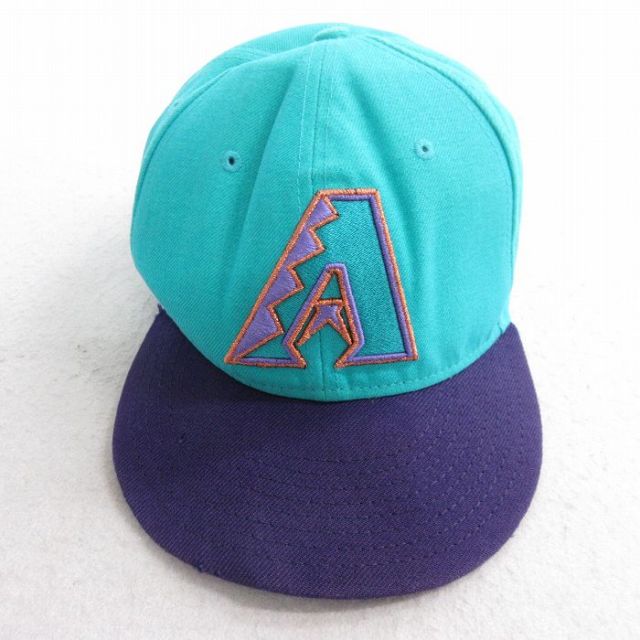 【50%OFF】中古 ニューエラ キャップ MLB アリゾナダイヤモンドバックス 刺繍 ツートンカラー 青緑他 メジャーリーグ ベースボール 野球 25aug26