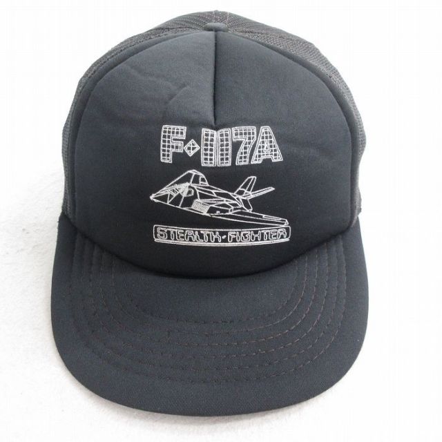 【20%OFF】中古 メッシュ キャップ 90年代 90s F-117A 黒 ブラック 25aug27