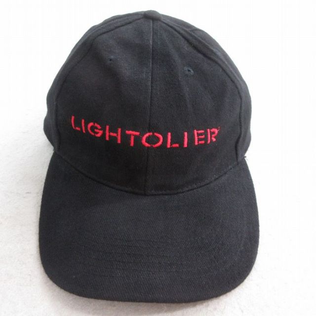 中古 キャップ LIGHTOLIER 刺繍 デッドストック コットン 黒 ブラック 25sep27