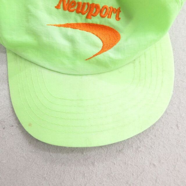 古着通販 中古 キャップ 90年代 90s ニューポート Newport 刺繍 黄緑
