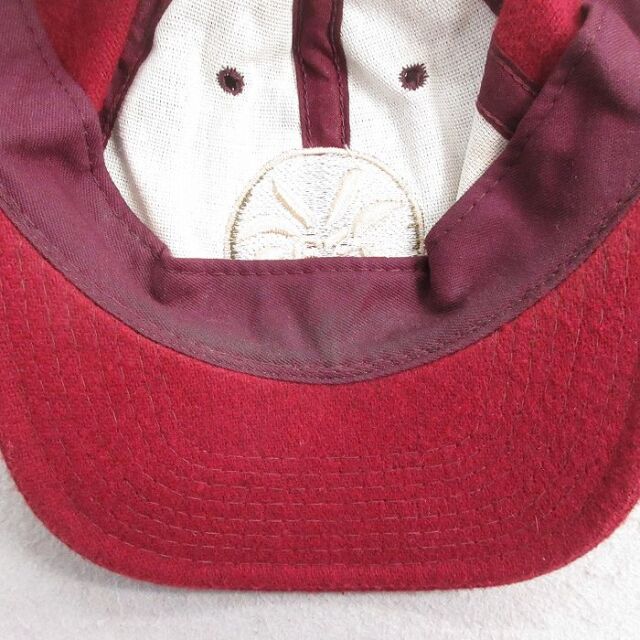 古着通販 中古 キャップ 90年代 90s Yaga 刺繍 ウール USA製 エンジ